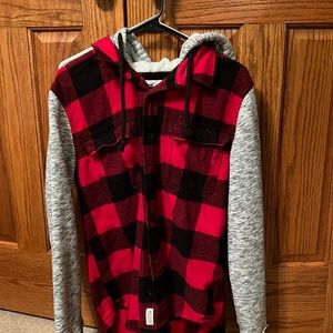 Hollister Fleece hooded Flannel